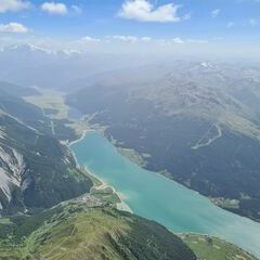 Flugwegposition um 13:58:21: Aufgenommen in der Nähe von Gemeinde Nauders, Österreich in 3685 Meter
