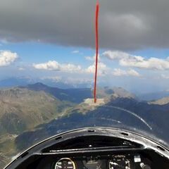 Flugwegposition um 15:32:19: Aufgenommen in der Nähe von Gemeinde Umhausen, 6441 Umhausen, Österreich in 3355 Meter
