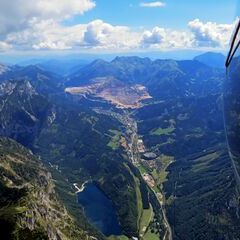 Flugwegposition um 11:21:36: Aufgenommen in der Nähe von Eisenerz, Österreich in 2418 Meter
