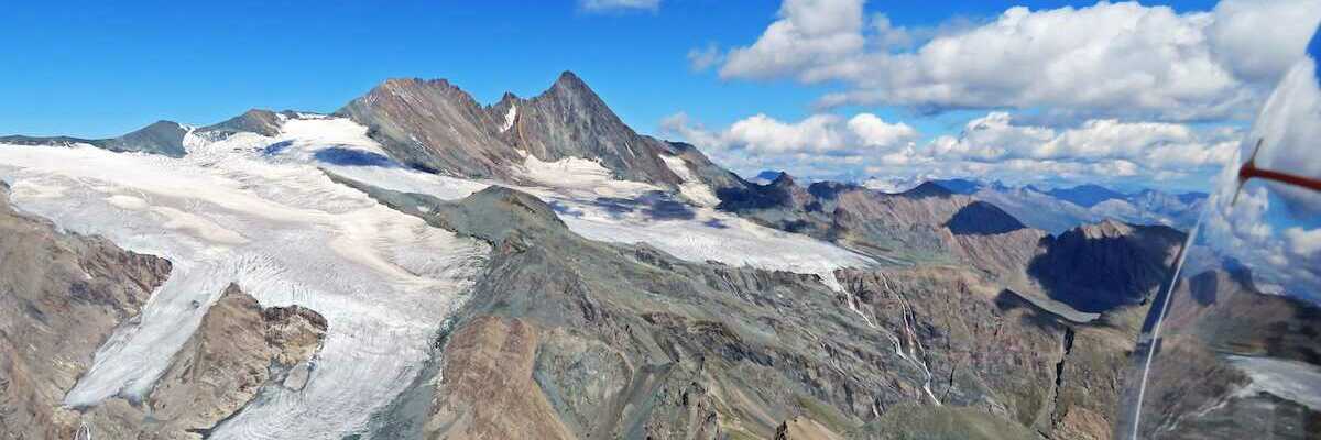 Flugwegposition um 14:10:39: Aufgenommen in der Nähe von Gemeinde Kals am Großglockner, 9981, Österreich in 3252 Meter