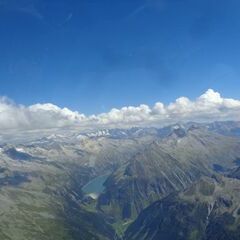 Flugwegposition um 12:52:08: Aufgenommen in der Nähe von Gemeinde Brandberg, 6290, Österreich in 3292 Meter