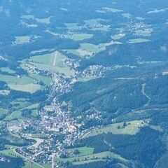 Flugwegposition um 14:24:34: Aufgenommen in der Nähe von Halltal, Österreich in 2486 Meter