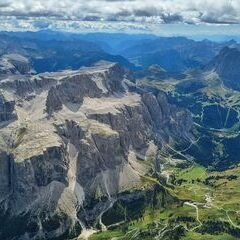 Flugwegposition um 12:42:37: Aufgenommen in der Nähe von Corvara, Autonome Provinz Bozen - Südtirol, Italien in 3468 Meter