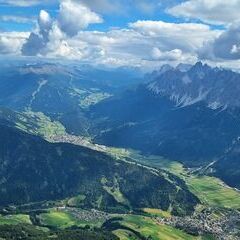 Flugwegposition um 12:45:42: Aufgenommen in der Nähe von Toblach, Autonome Provinz Bozen - Südtirol, Italien in 2899 Meter