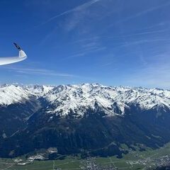 Flugwegposition um 12:55:39: Aufgenommen in der Nähe von Gemeinde Jochberg, 6373 Jochberg, Österreich in 2659 Meter