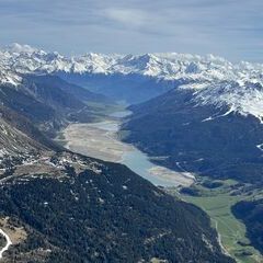 Flugwegposition um 14:46:53: Aufgenommen in der Nähe von Gemeinde Nauders, Österreich in 2789 Meter