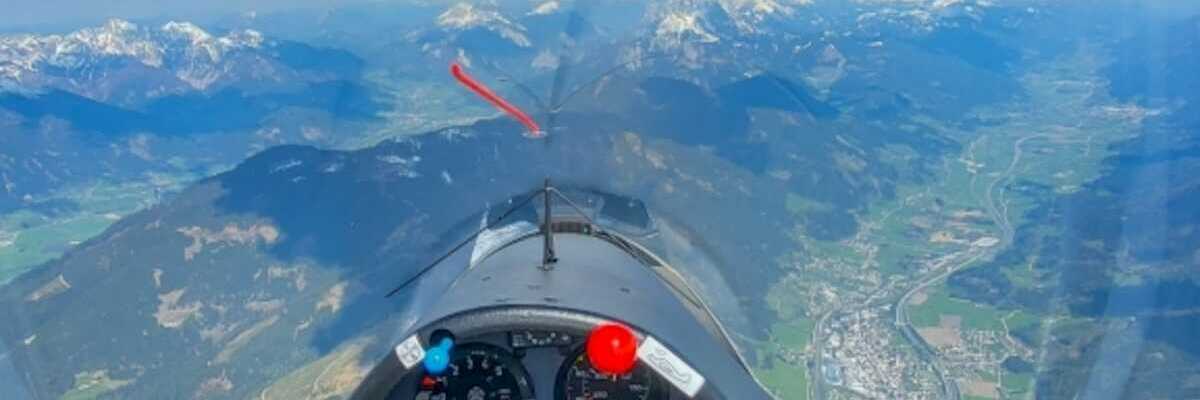 Flugwegposition um 13:09:49: Aufgenommen in der Nähe von Gemeinde Lassing bei Selzthal, Österreich in 2632 Meter