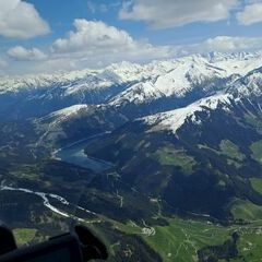 Flugwegposition um 13:14:45: Aufgenommen in der Nähe von Gemeinde Gerlos, 6281 Gerlos, Österreich in 2958 Meter