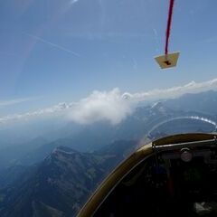 Flugwegposition um 09:05:40: Aufgenommen in der Nähe von St. Gallen, Österreich in 2409 Meter