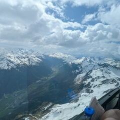 Flugwegposition um 12:45:43: Aufgenommen in der Nähe von Gemeinde Pettneu am Arlberg, Österreich in 3009 Meter
