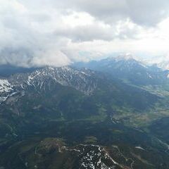 Flugwegposition um 14:15:34: Aufgenommen in der Nähe von Gemeinde Hinterstoder, Hinterstoder, Österreich in 2962 Meter