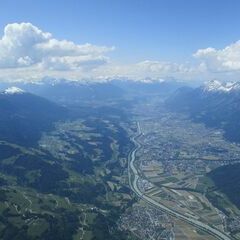 Flugwegposition um 11:15:47: Aufgenommen in der Nähe von Gemeinde Kolsassberg, Österreich in 2681 Meter
