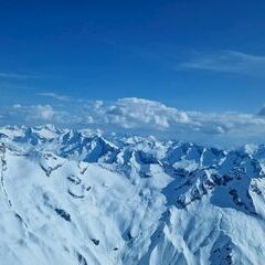 Flugwegposition um 15:23:30: Aufgenommen in der Nähe von Gemeinde Gerlos, 6281 Gerlos, Österreich in 3262 Meter