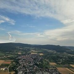 Flugwegposition um 16:33:09: Aufgenommen in der Nähe von Esslingen, Deutschland in 666 Meter