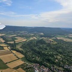Flugwegposition um 16:31:44: Aufgenommen in der Nähe von Esslingen, Deutschland in 755 Meter