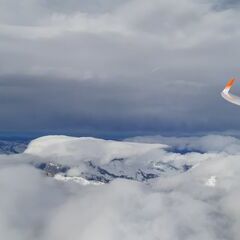 Verortung via Georeferenzierung der Kamera: Aufgenommen in der Nähe von Prättigau/Davos, Schweiz in 4800 Meter