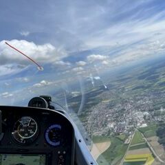 Verortung via Georeferenzierung der Kamera: Aufgenommen in der Nähe von Günzburg, Deutschland in 1400 Meter