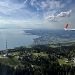 Verortung via Georeferenzierung der Kamera: Aufgenommen in der Nähe von Lochau, Österreich in 1200 Meter