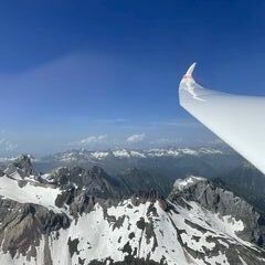 Verortung via Georeferenzierung der Kamera: Aufgenommen in der Nähe von Pettneu am Arlberg, Österreich in 3000 Meter