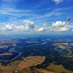 Flugwegposition um 12:40:29: Aufgenommen in der Nähe von Okres Písek, Tschechien in 1573 Meter