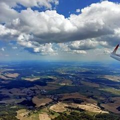Flugwegposition um 12:51:29: Aufgenommen in der Nähe von Okres Písek, Tschechien in 1520 Meter