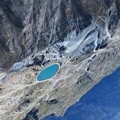 Verortung via Georeferenzierung der Kamera: Aufgenommen in der Nähe von Visp, Schweiz in 3400 Meter