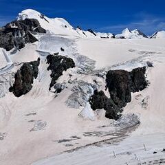 Verortung via Georeferenzierung der Kamera: Aufgenommen in der Nähe von Visp, Schweiz in 3800 Meter