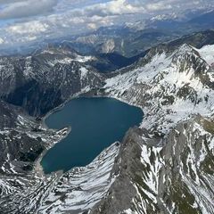 Verortung via Georeferenzierung der Kamera: Aufgenommen in der Nähe von Prättigau/Davos, Schweiz in 2900 Meter