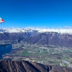 Flugwegposition um 13:32:47: Aufgenommen in der Nähe von Lugano, Schweiz in 2169 Meter