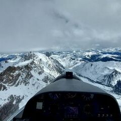 Flugwegposition um 12:55:16: Aufgenommen in der Nähe von Prättigau/Davos, Schweiz in 2955 Meter