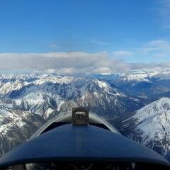 Flugwegposition um 15:30:54: Aufgenommen in der Nähe von St. Anton am Arlberg, 6580 St. Anton am Arlberg, Österreich in 3666 Meter