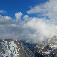 Flugwegposition um 15:27:04: Aufgenommen in der Nähe von Nassereith, Österreich in 2414 Meter