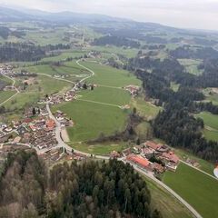 Verortung via Georeferenzierung der Kamera: Aufgenommen in der Nähe von Lindau, 88, Deutschland in 1000 Meter