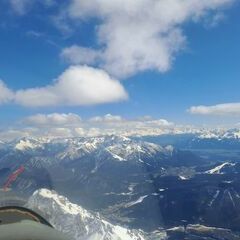 Flugwegposition um 13:07:29: Aufgenommen in der Nähe von Leutasch, Österreich in 2797 Meter