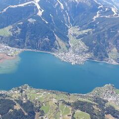 Flugwegposition um 13:01:14: Aufgenommen in der Nähe von Zell am See, 5700 Zell am See, Österreich in 2614 Meter