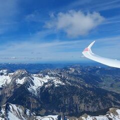 Flugwegposition um 10:36:13: Aufgenommen in der Nähe von Nesselwängle, 6672, Österreich in 2673 Meter