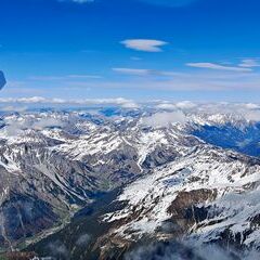 Verortung via Georeferenzierung der Kamera: Aufgenommen in der Nähe von Silbertal, Österreich in 4000 Meter
