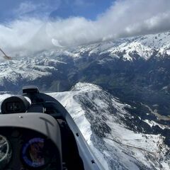 Verortung via Georeferenzierung der Kamera: Aufgenommen in der Nähe von Surselva, Schweiz in 3100 Meter
