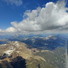 Flugwegposition um 13:43:47: Aufgenommen in der Nähe von Mittersill, Österreich in 2978 Meter