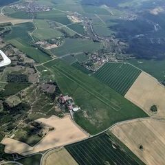 Flugwegposition um 12:10:37: Aufgenommen in der Nähe von Okres Jihlava, Tschechien in 1633 Meter