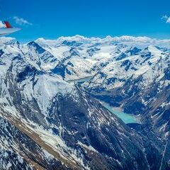 Flugwegposition um 12:25:15: Aufgenommen in der Nähe von Kaprun, 5710 Kaprun, Österreich in 2953 Meter