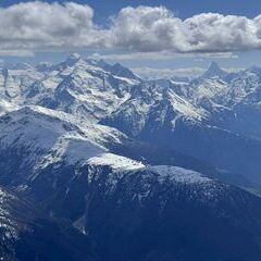 Verortung via Georeferenzierung der Kamera: Aufgenommen in der Nähe von Brig, Schweiz in 3600 Meter
