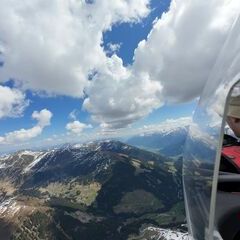 Flugwegposition um 10:31:19: Aufgenommen in der Nähe von Wald im Pinzgau, 5742 Wald im Pinzgau, Österreich in 2321 Meter