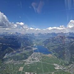 Flugwegposition um 12:11:38: Aufgenommen in der Nähe von Kaprun, 5710 Kaprun, Österreich in 2569 Meter
