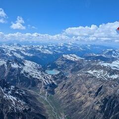 Flugwegposition um 13:03:01: Aufgenommen in der Nähe von Galtür, 6563, Österreich in 3419 Meter