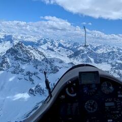 Flugwegposition um 13:05:37: Aufgenommen in der Nähe von Galtür, 6563, Österreich in 3461 Meter
