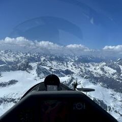 Flugwegposition um 12:36:25: Aufgenommen in der Nähe von 39040 Ratschings, Autonome Provinz Bozen - Südtirol, Italien in 3865 Meter