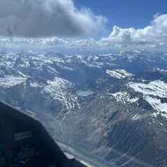Flugwegposition um 13:18:56: Aufgenommen in der Nähe von Galtür, 6563, Österreich in 3706 Meter