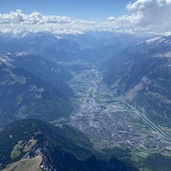 Flugwegposition um 12:59:03: Aufgenommen in der Nähe von Landquart, Schweiz in 3291 Meter