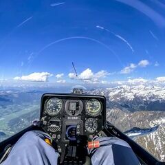 Flugwegposition um 15:19:58: Aufgenommen in der Nähe von Mittersill, Österreich in 3262 Meter